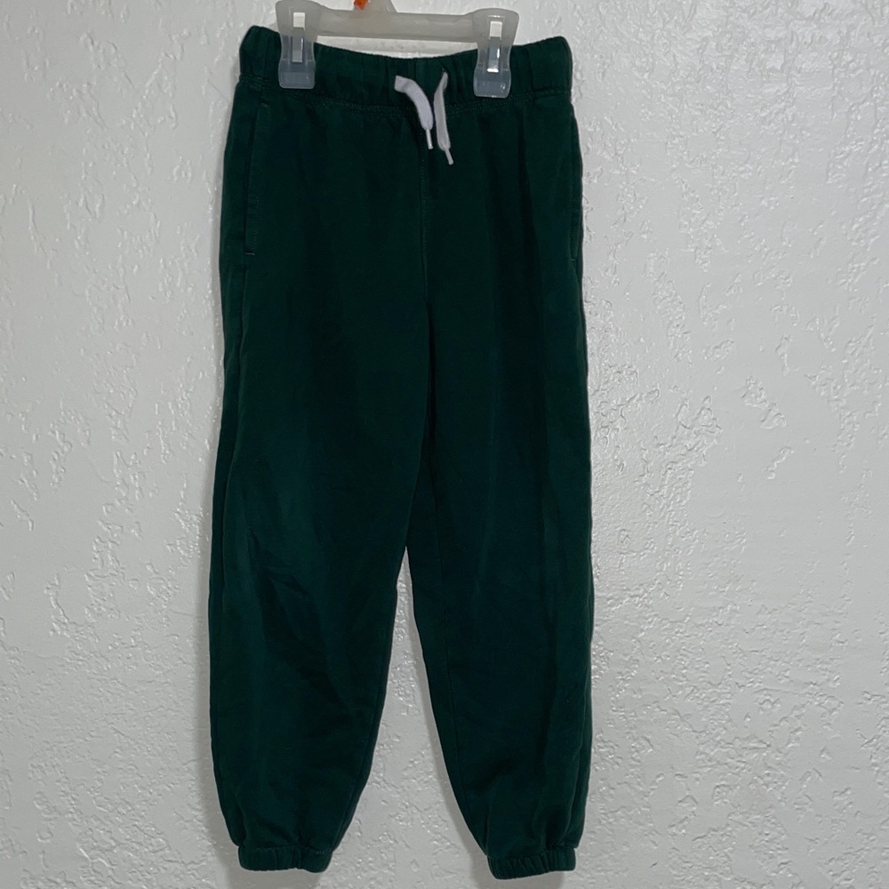 Old Navy Dark Green Kids Jogger Sweatpants with White Drawstring